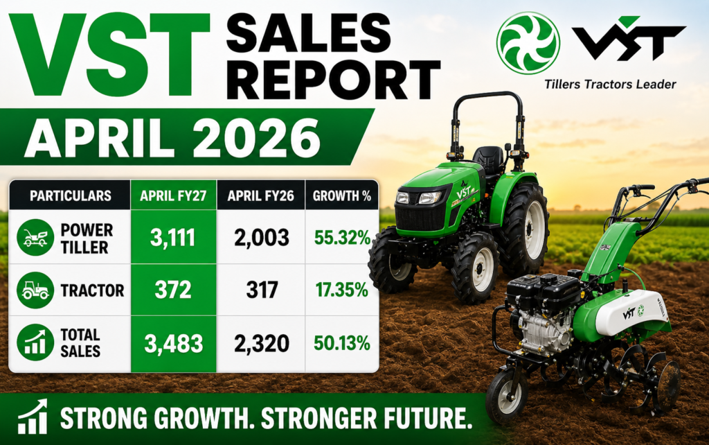 VST Tractor Sales April 2026