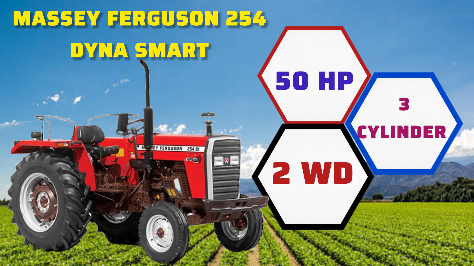 MF 254 DYNATRACK 2WD ट्रैक्टर – 50 HP रेंज, दमदार परफॉर्मेंस और 2050 किग्रा लिफ्टिंग क्षमता