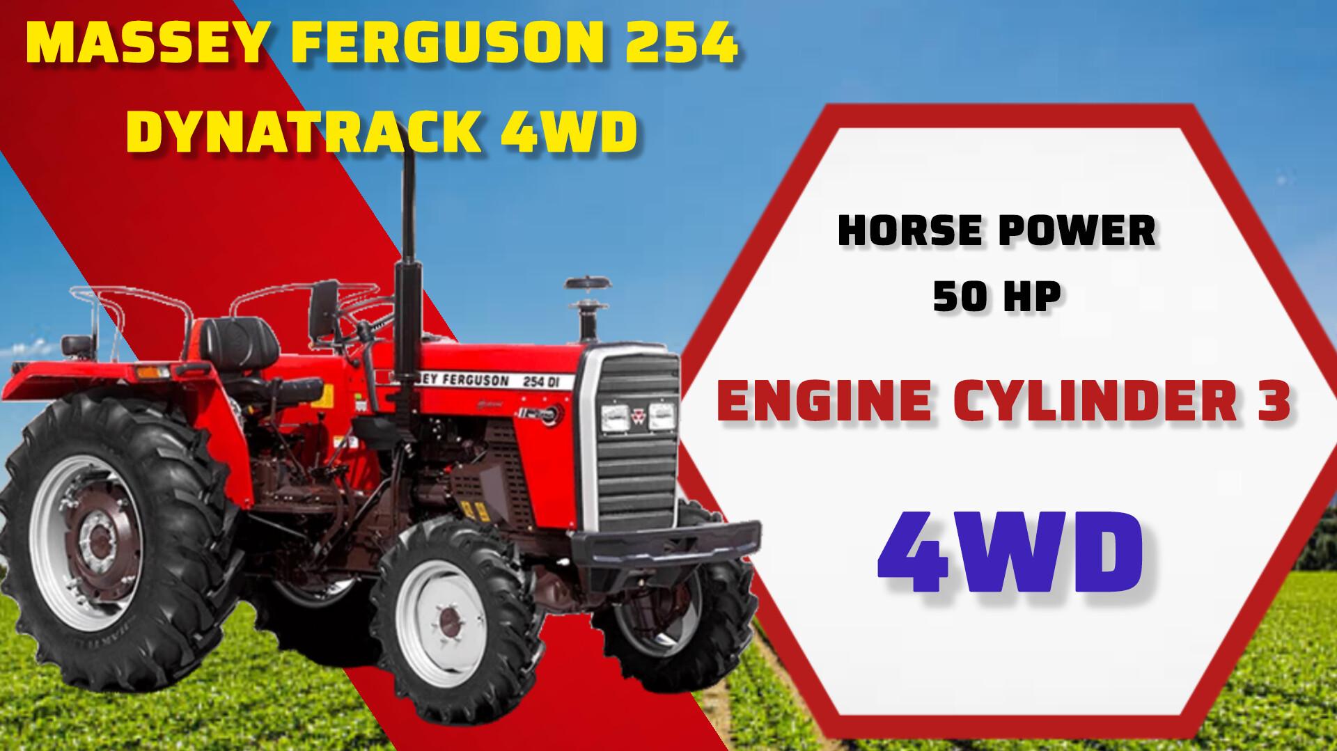 MF 254 DYNATRACK 4WD Tractor – 50 HP, 2050 kg Lifting Capacity, Price & Features