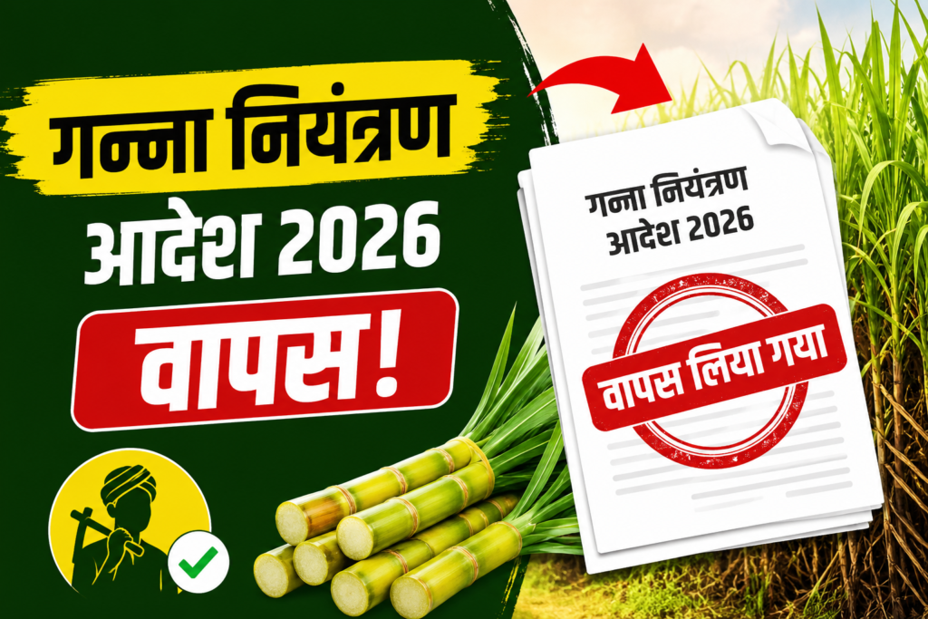 Ganna Niyantran Aadesh 2026 Wapas
