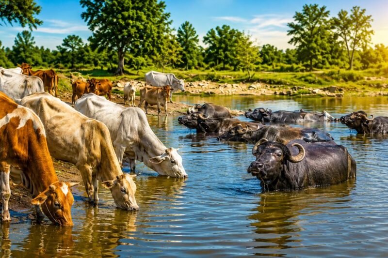 Water for Animals: गर्मियों में गाय-भैंस की देखभाल का सबसे बड़ा राज, पानी पिलाना और नहलाना, गलत तरीका दूध उत्पादन घटा सकता है