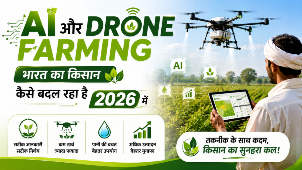 AI aur Drone Farming bharat mein kisan
