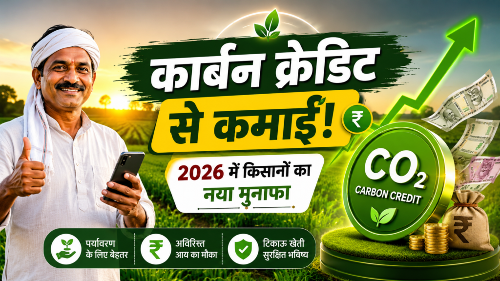 Carbon Credits Farming se Indian kisan per acre 5000 se 15000 rupaye extra kama raha hai 2026
