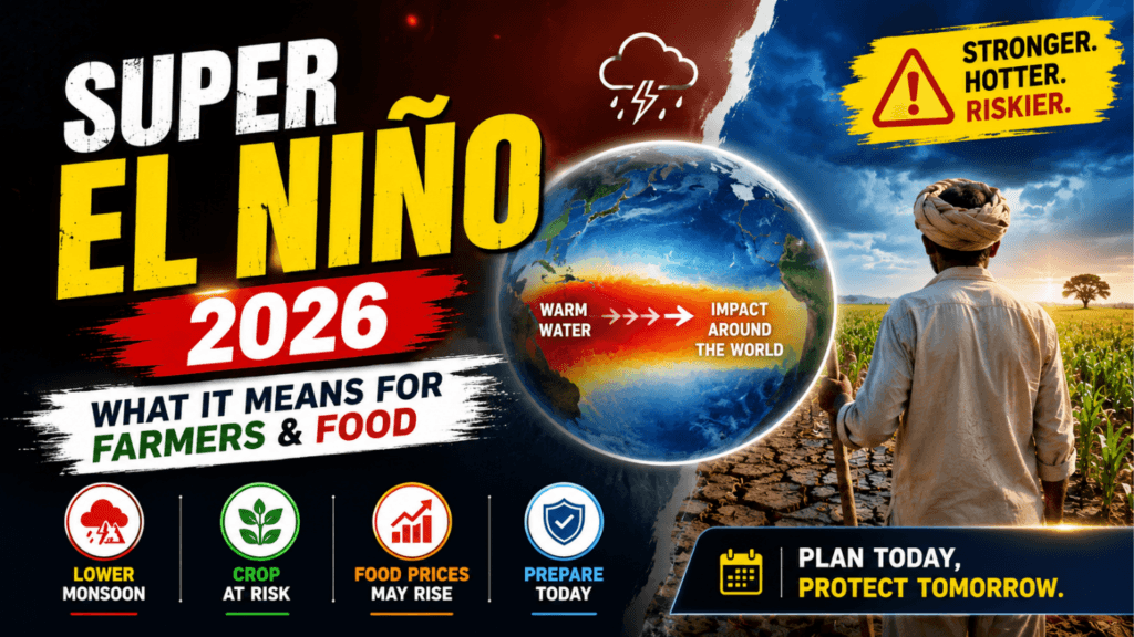 Super El Niño 2026 impact on farmers, monsoon rainfall and food prices