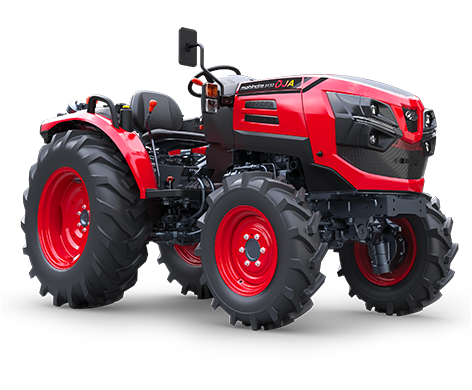 Tractor showroom with new models on display