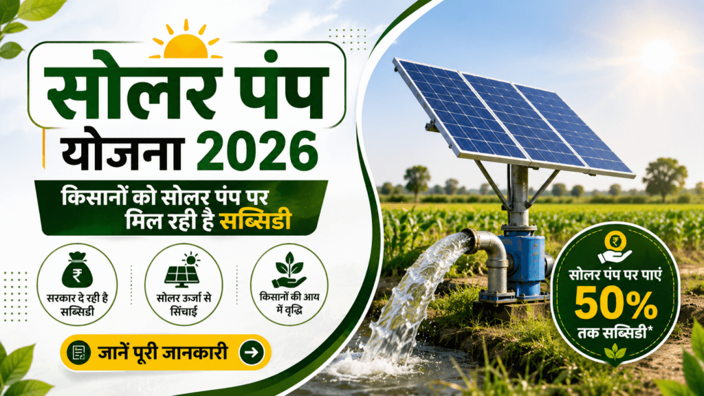 Solar Pump Yojana 2026 - किसानों के लिए सोलर पंप सब्सिडी योजना