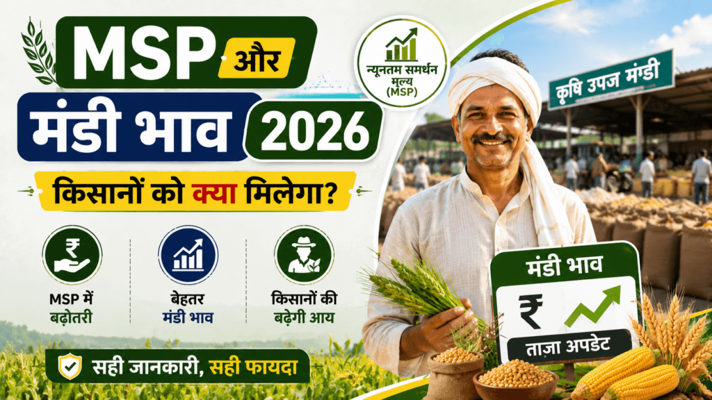 MSP aur Mandi Bhav 2026 - किसान को कौन-सी कीमत मिलेगी