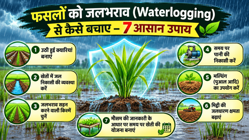 Faslon ko waterlogging se kaise bachaye - fasal jalbharav bachav