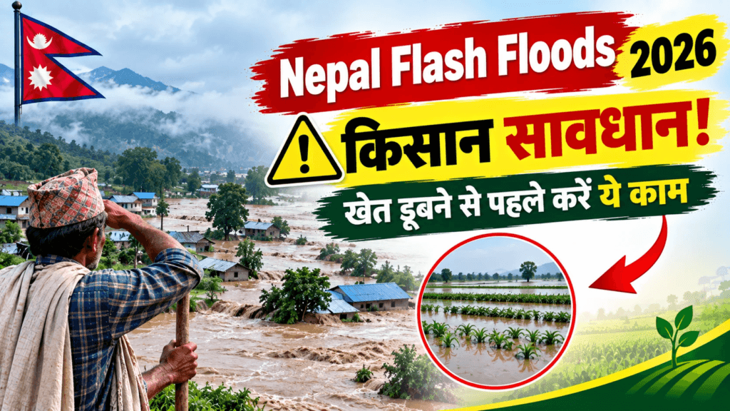 Nepal Flash Floods 2026 se Bihar UP me badh ka khatra, kisan taiyari