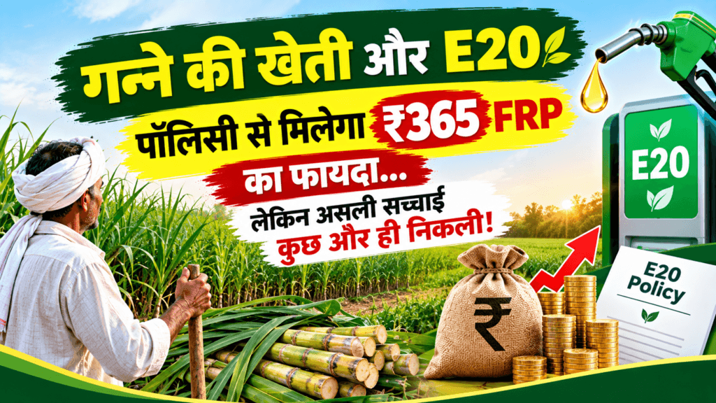 Ganna ki kheti 2026 और E20 पॉलिसी से किसानों को ₹365 FRP का फायदा