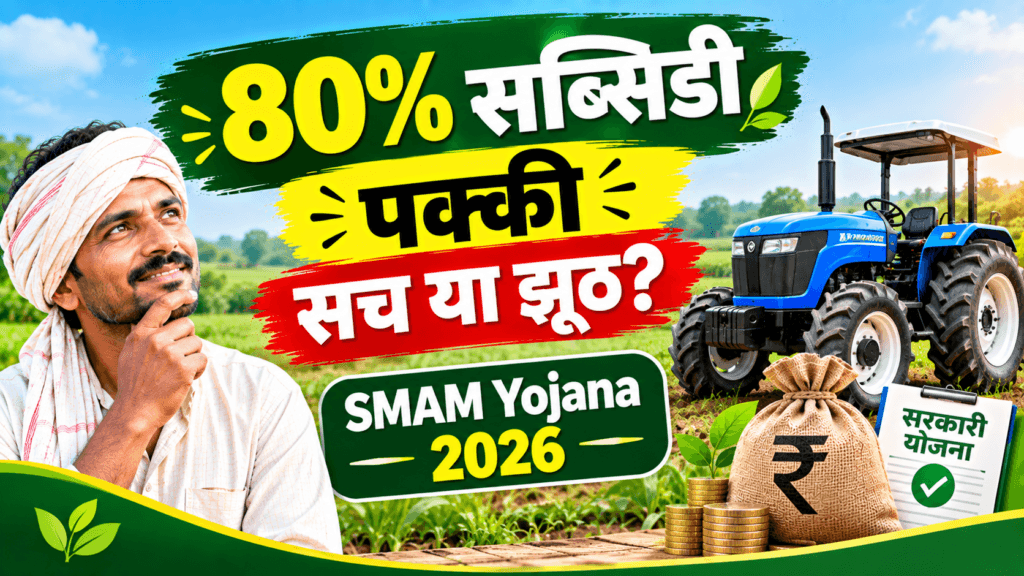 SMAM Yojana 2026 ट्रैक्टर सब्सिडी सच या झूठ